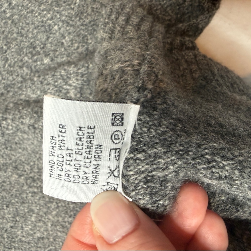 Horny Toad Lambs Wool Gray‎ Crew Neck Pullover Sweater Medium Retro - Picture 4 of 6